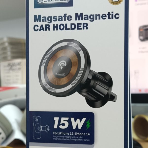Автодержатель + БЗУ магнит Jellico W14 (черный 15W дефлектор)