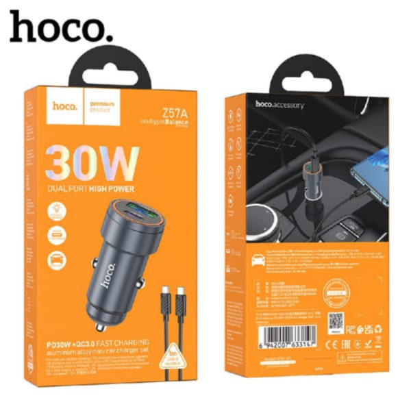 АЗУ HOCO z57a 30W +кабель type-c/type-c