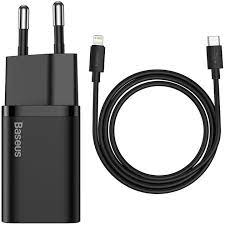 СЗУ Baseus Super Si (black; 1*Type-C; 20W; кабель: Type-C -LIGHTNING )