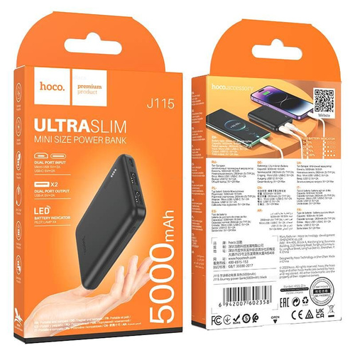 Power Bank 10000 mAh HOCO J87 20W черный